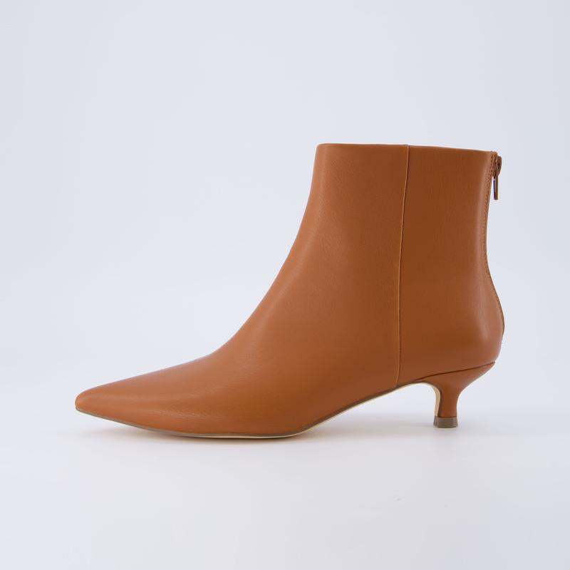 Cushionaire Women'S Barbi Kitten Heel Bootie – Soft Vegan Leather