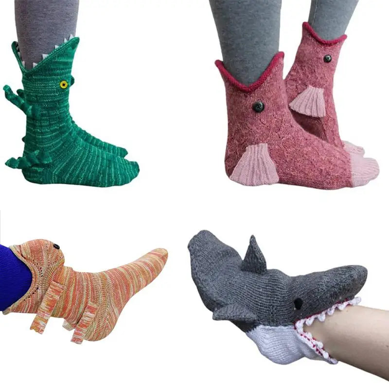 Chameleon Crocodile Knitted Socks