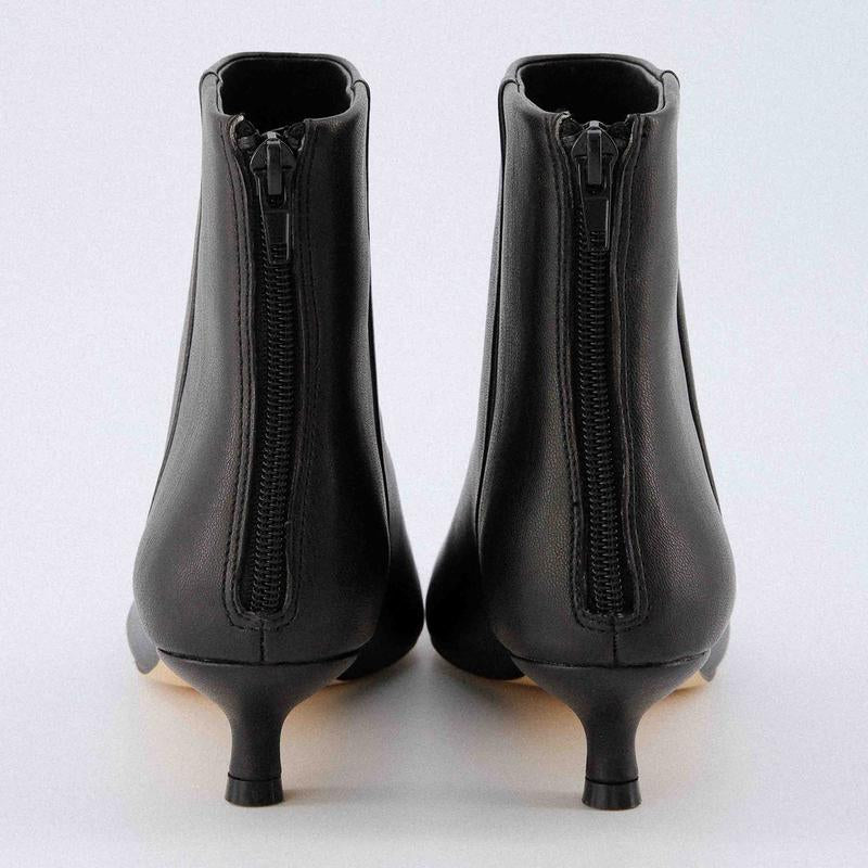 Cushionaire Women'S Barbi Kitten Heel Bootie – Soft Vegan Leather