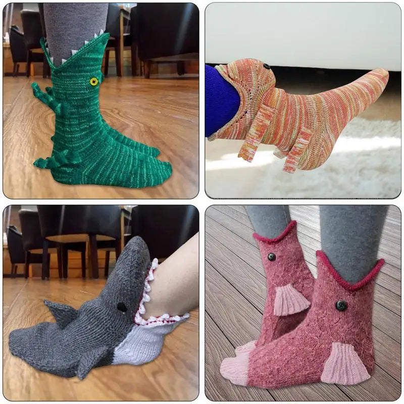 Chameleon Crocodile Knitted Socks