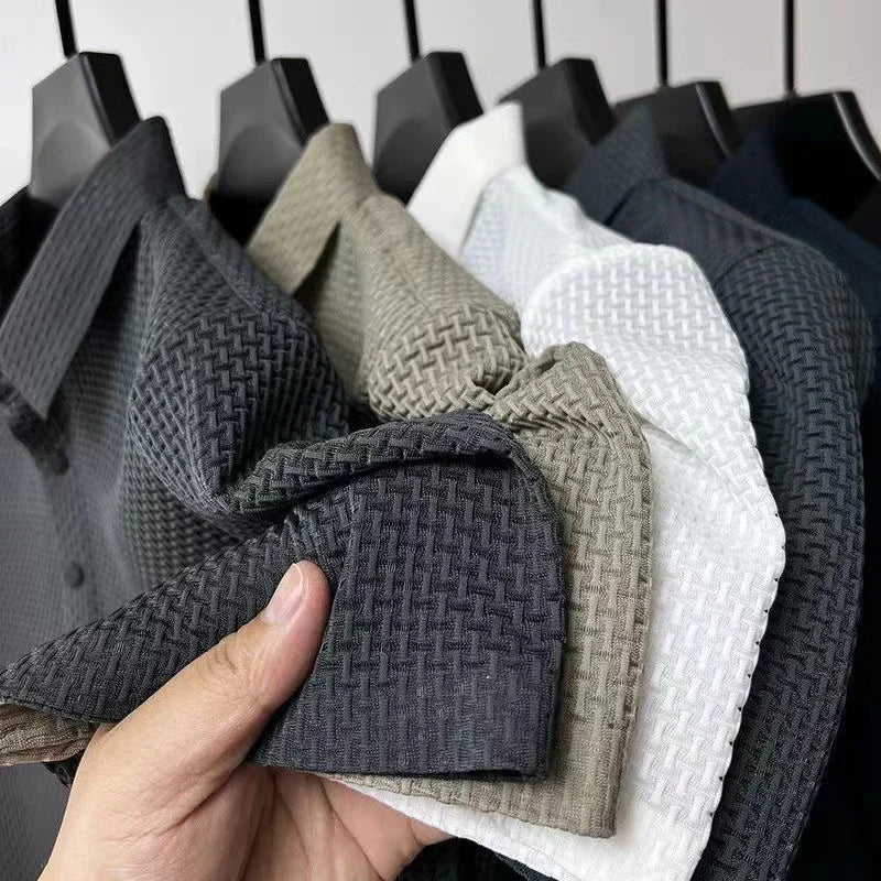 Men's Business Casual Short Sleeved Shirt