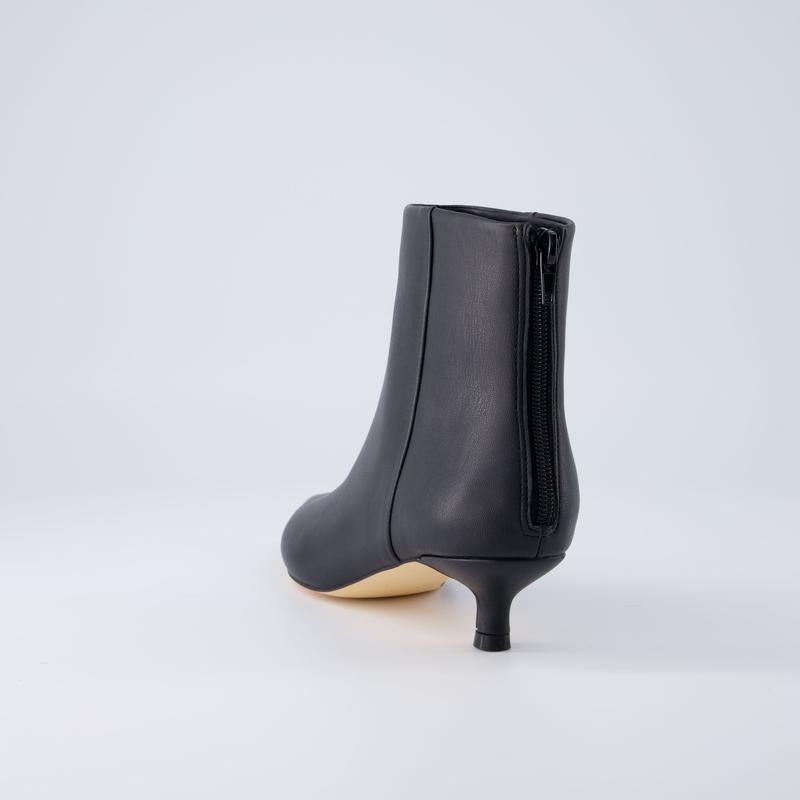 Cushionaire Women'S Barbi Kitten Heel Bootie – Soft Vegan Leather