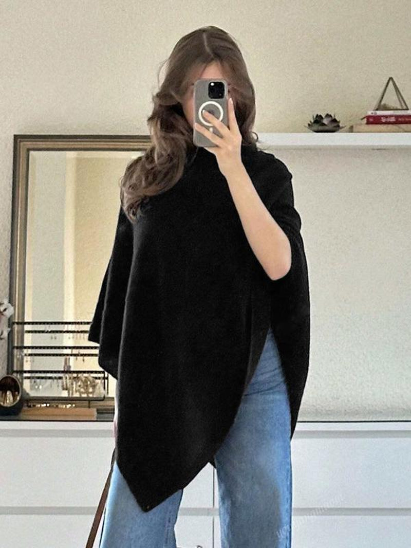 Women's Plain Loose Elegant Fashion Sweater Shawl