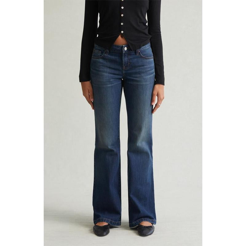 Pacsun Jade Low Rise Bootcut Jeans Dark Blue Tint