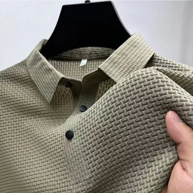 Men's Business Casual Short Sleeved Shirt