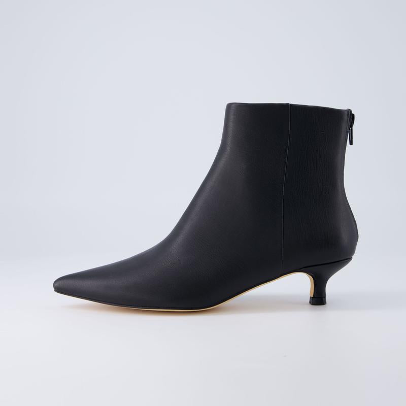 Cushionaire Women'S Barbi Kitten Heel Bootie – Soft Vegan Leather