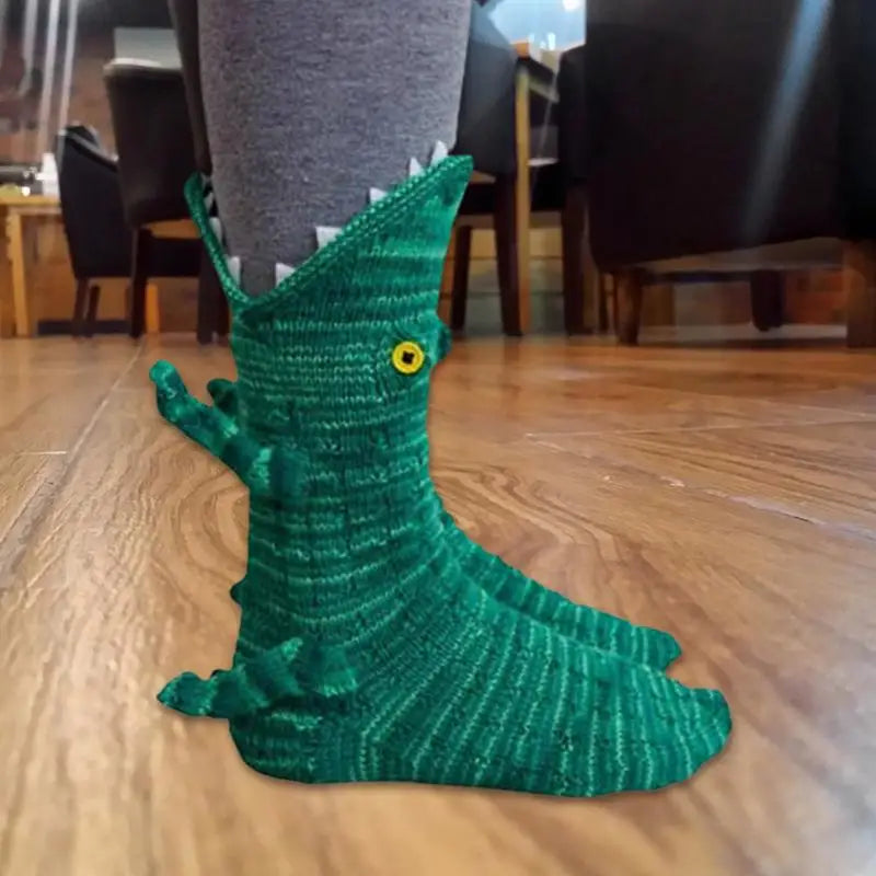 Chameleon Crocodile Knitted Socks