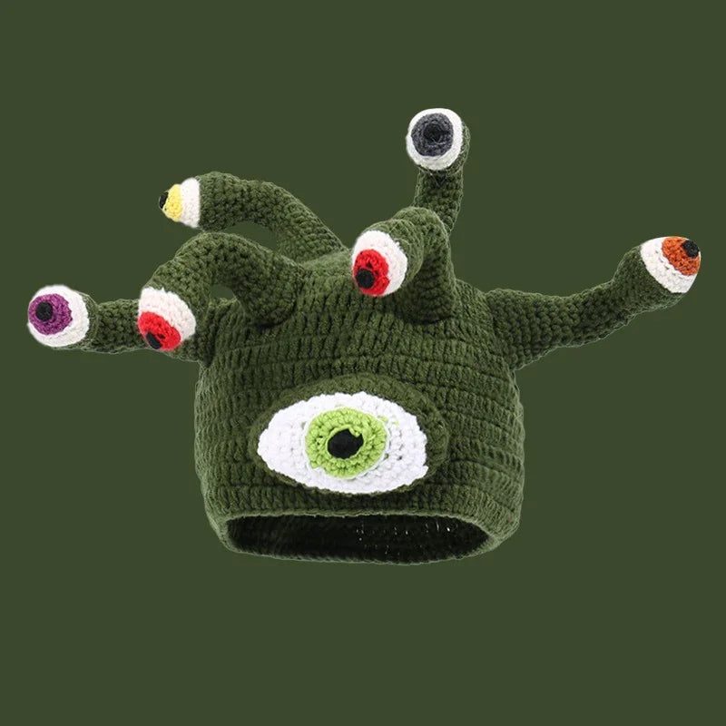 Hand Knit Wool Octopus Hat