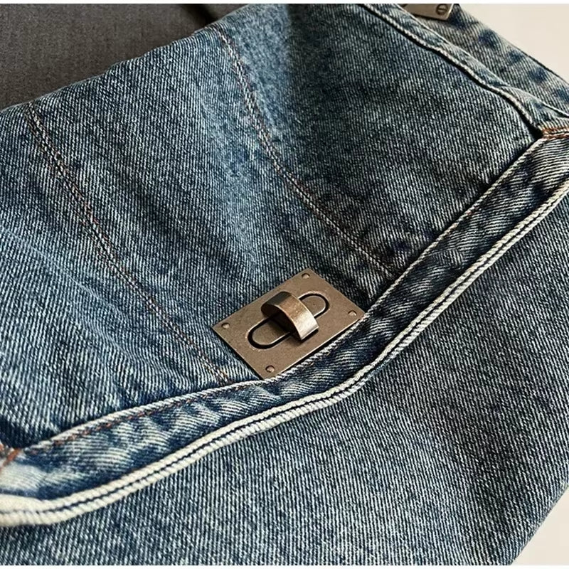 Denim Canvas Shoulder Bag